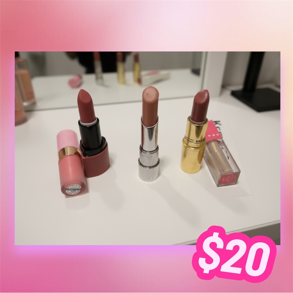 MAC Cosmetics Trio Lipstick Set - Pink, Nude, Brown